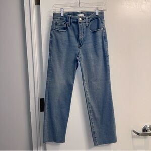 NWOT Good American Cropped High Rise Straight-Leg Jeans